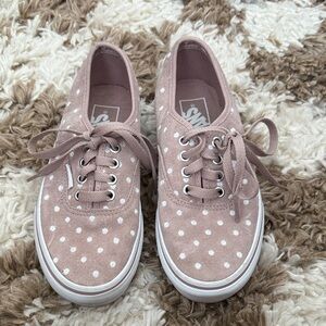 Vans Women's Blush Pink Polka Dot Sneakers